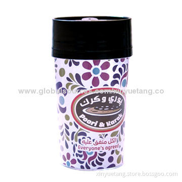 300mL BPA-free Double Walled Plastic Drinking Cup, Food-grade, Sized 19.3*7.2cm
